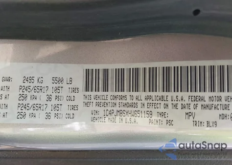 2017 Jeep Cherokee Trailhawk L Plus 4X4 from USA, damaged, VIN 1C4PJMBSXHW651159